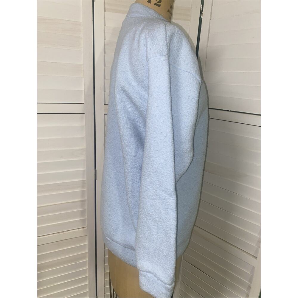 Grandma Won’s Wear Women’s Blue Terry Cloth Pullover Sweater Large GRANNYCORE - Picture 5 of 9